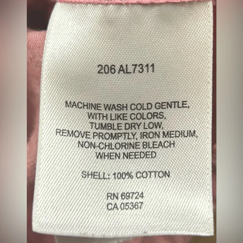 Columbia Sportswear Women’s Size L Red Embroidered Button Up Shirt - Image 3