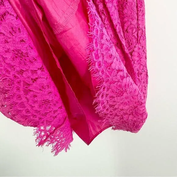 Shoshanna‎ Paris Dress Size 6 Fuchsia Bright Party Babydoll - Image 11