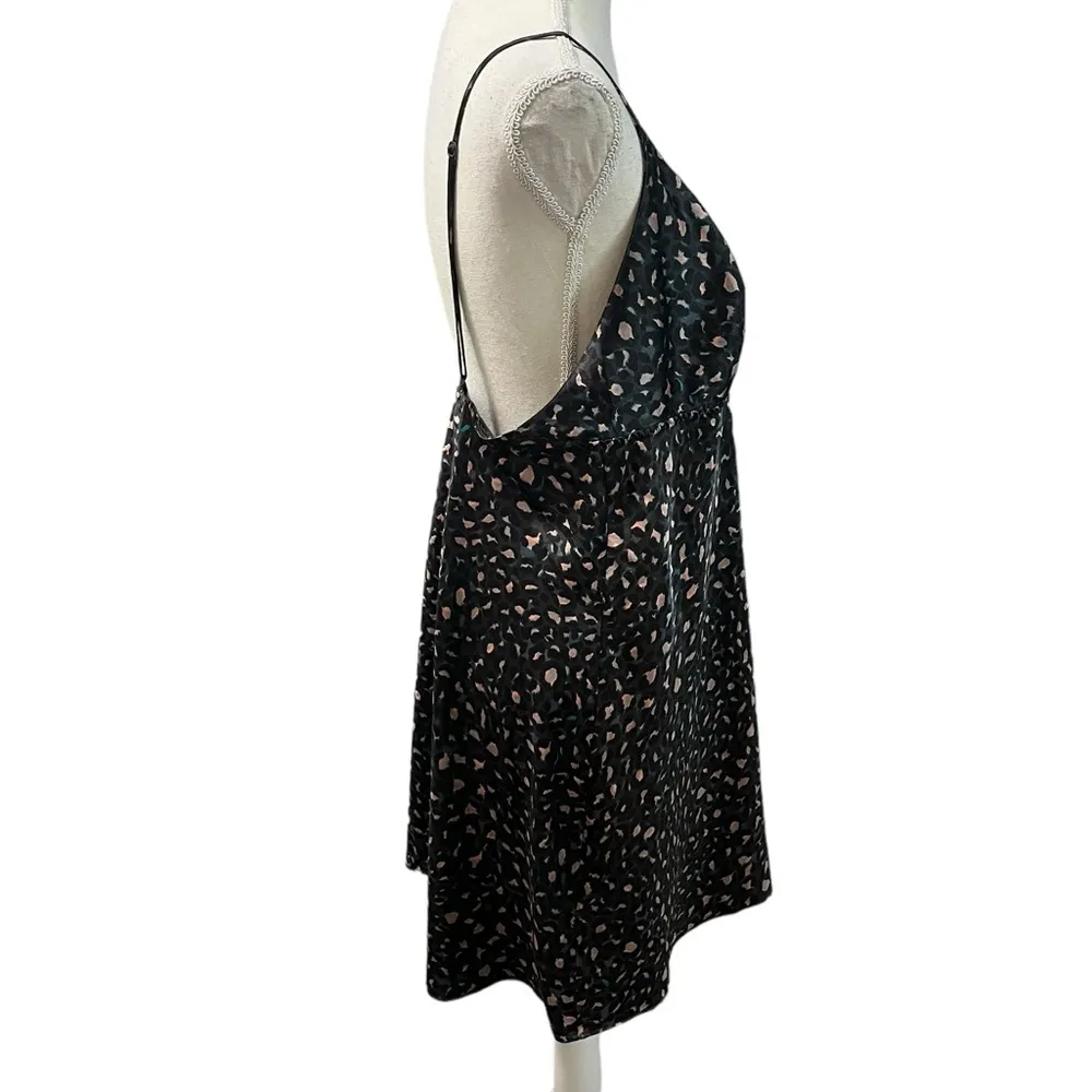 Victoria’s Secret Black Animal Leopard Print Chemise Lingerie XL - Image 4