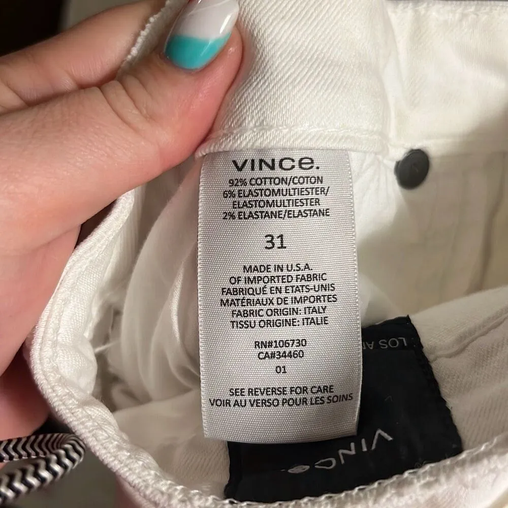 Vince ✨ Dylan Skinny Ankle White Denim Sz 31 Jeans✨ - Image 6