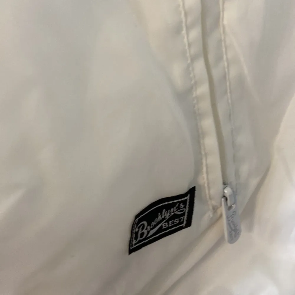 Brooklyn Best Windbreaker Stylish Gray and White Wodens’s Jacket size L Size L - Image 4