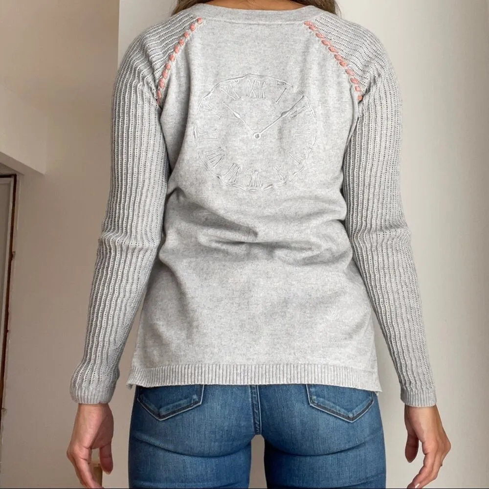 Anthropologie Lisa Todd Time Out V Neck Sweater Women's XS - Image 3