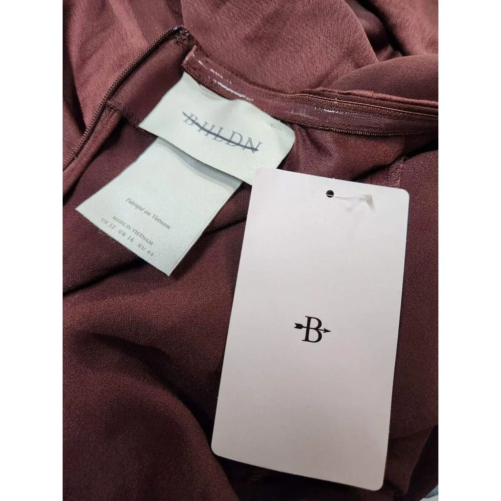 Anthropologie BHLDN Ruby Twist Halter Satin  Size 12 - Image 12