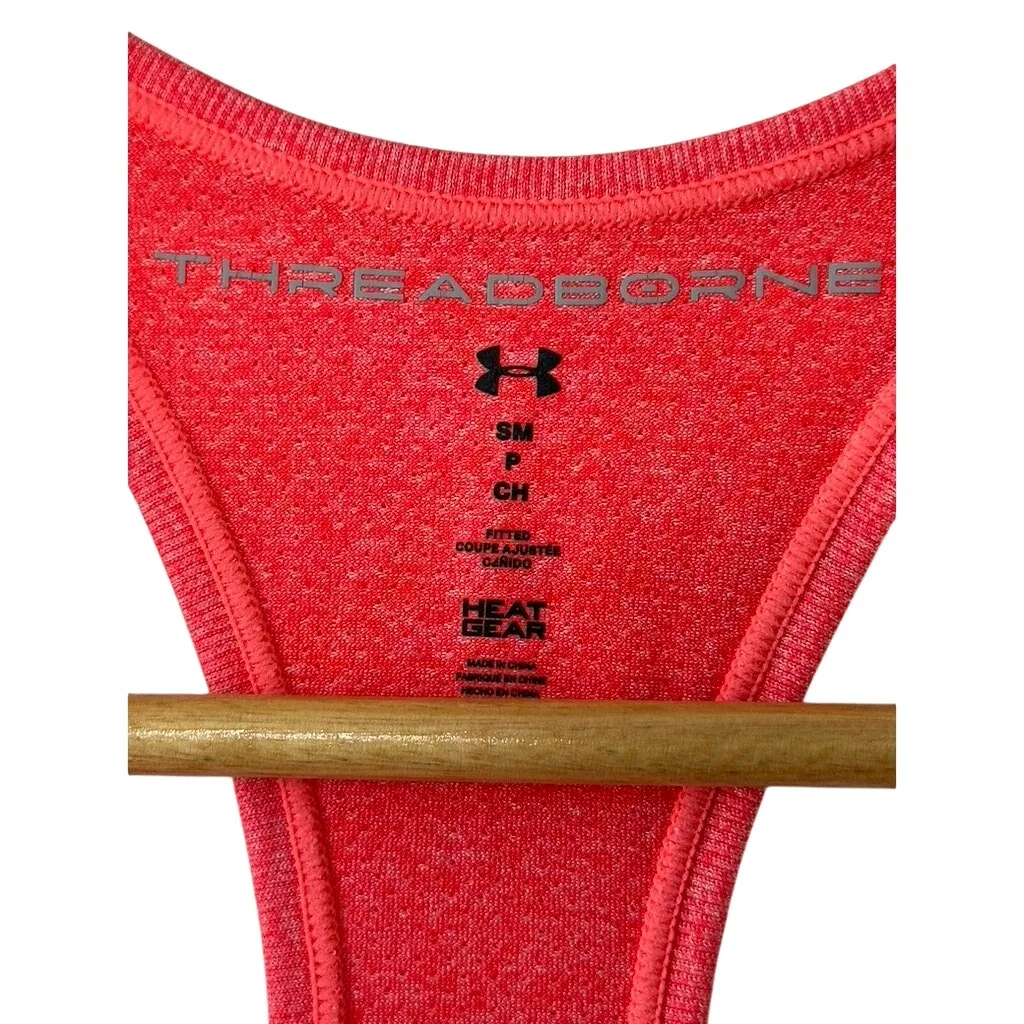 Under Armour Threadborne HOT PINK Racerback Tank Top Women's Small - Image 4