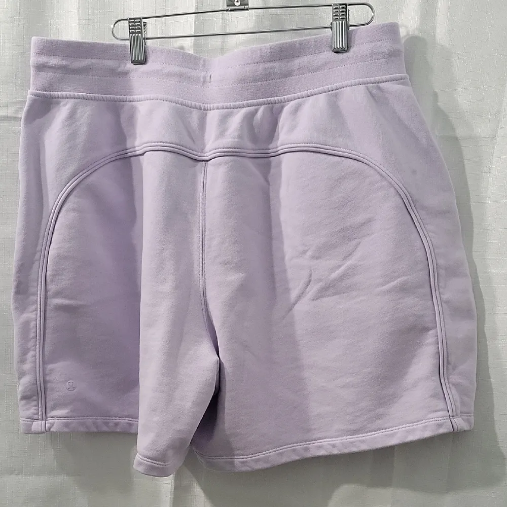 Lululemon All Yours High Rise Lavender Women's Shorts 100% Cotton Size 14 - Image 4