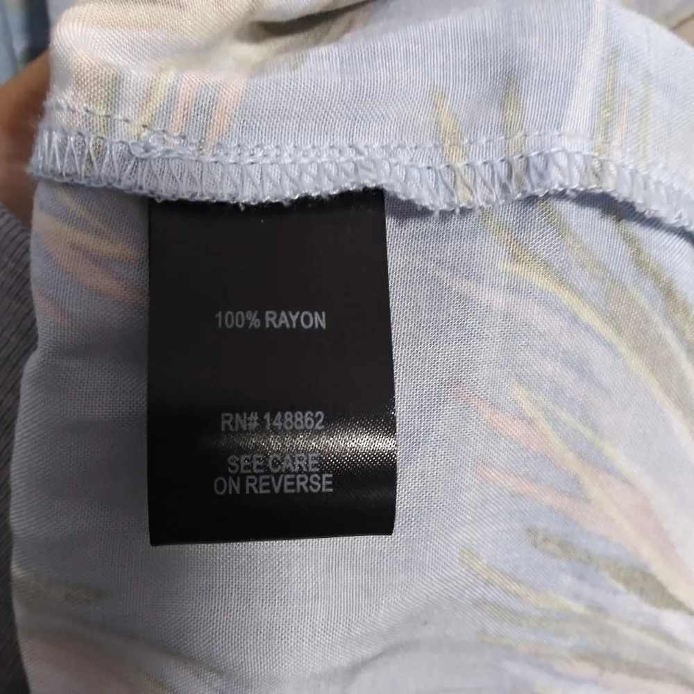 Torrid Light Blue Feather Challis Tie Midi Dress Beach Vacation Size 2 - Image 7