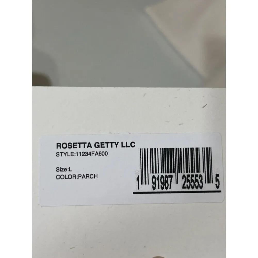 Rosetta Getty Pull On Stovepipe Pants in Parchment Large New Womens Trousers White - Image 9