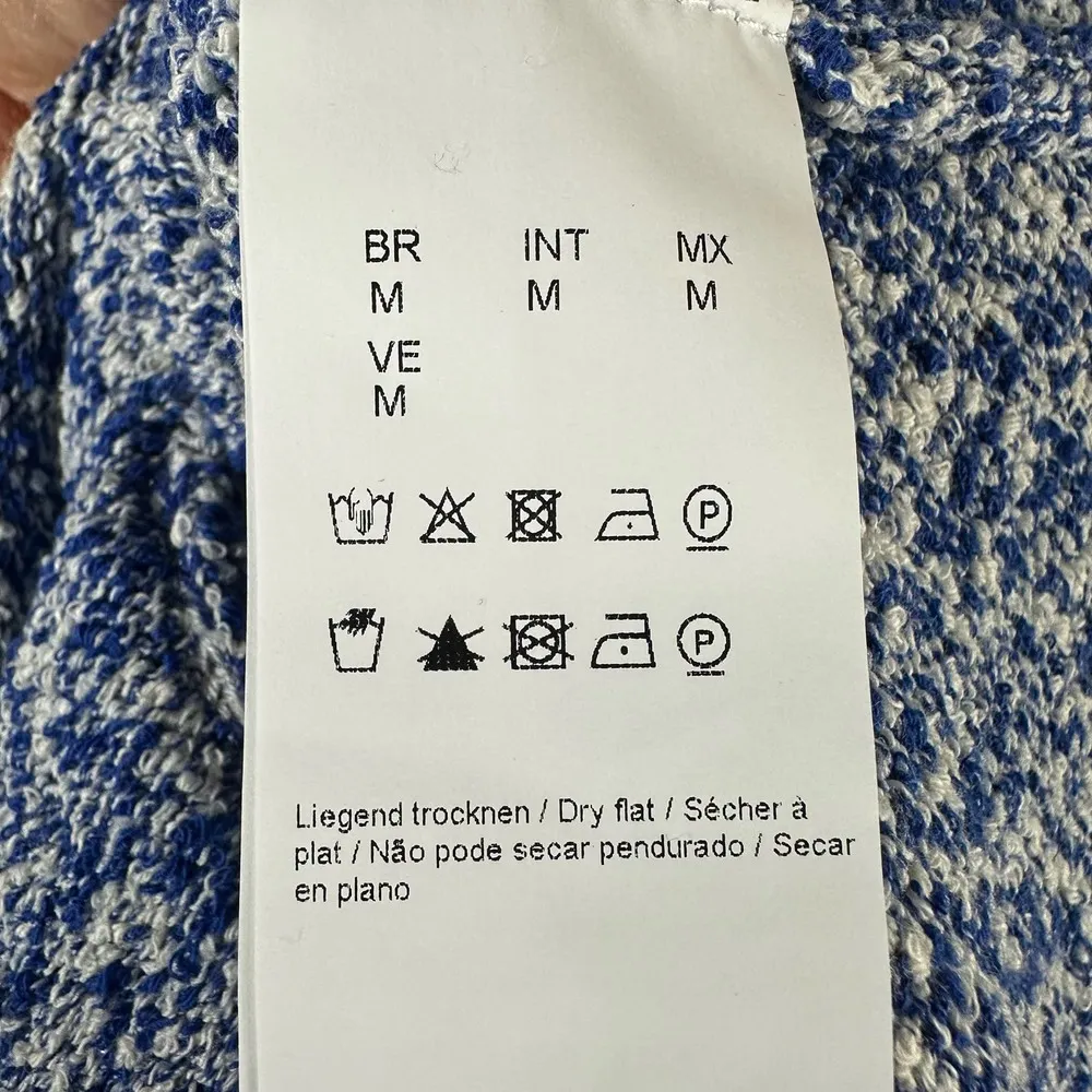 Hugo Boss Folonia Boucle Stripe Cardigan Surf Melange Size Medium - Image 12