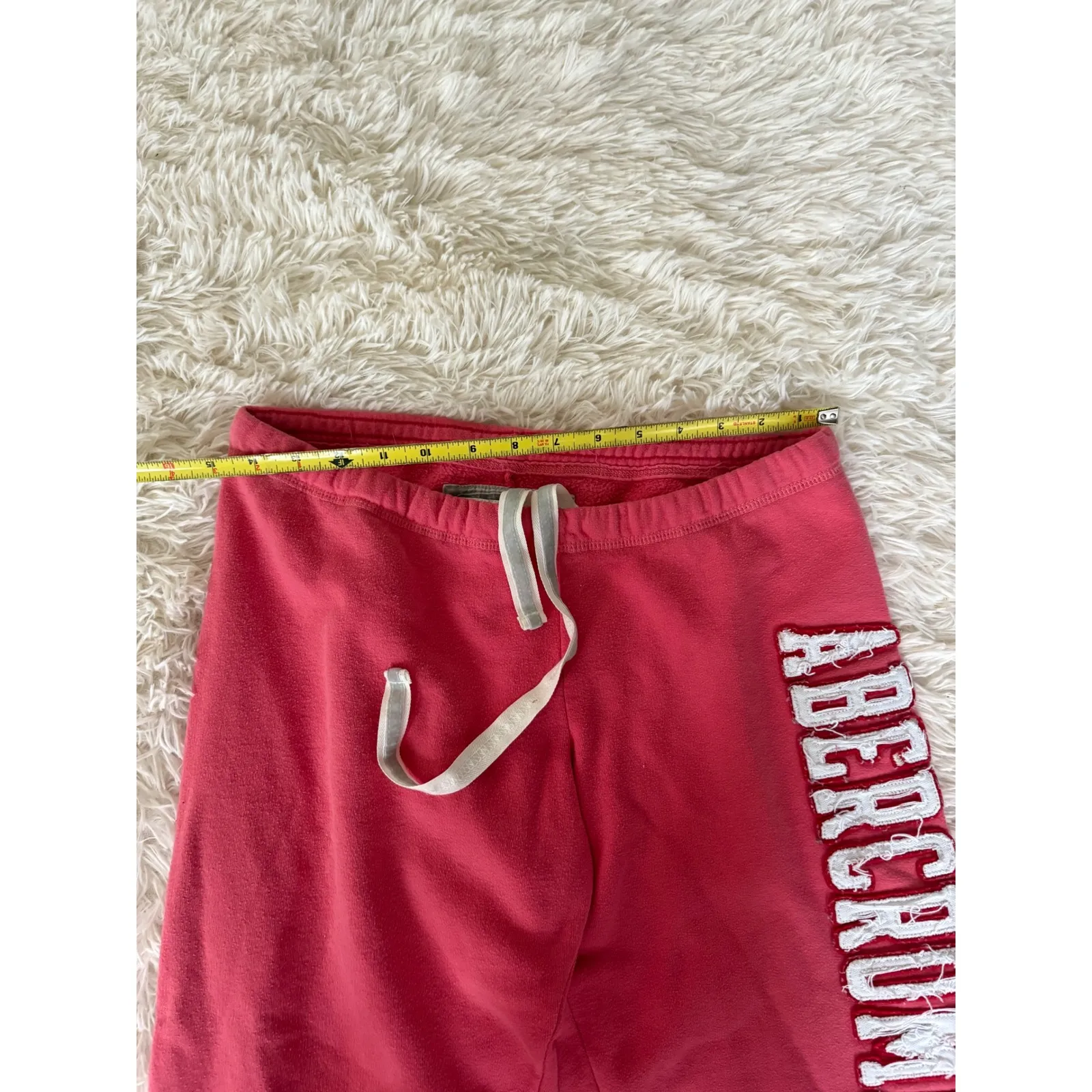 Vintage Abercrombie & Fitch Womens XS Sweatpants Pink Logo‎ y2k Joggers - Image 5