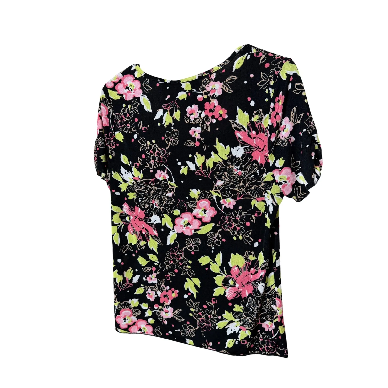 Vintage Jaclyn Smith Womens Black Floral Print 2 Piece Skirt Set Size Small - Image 4