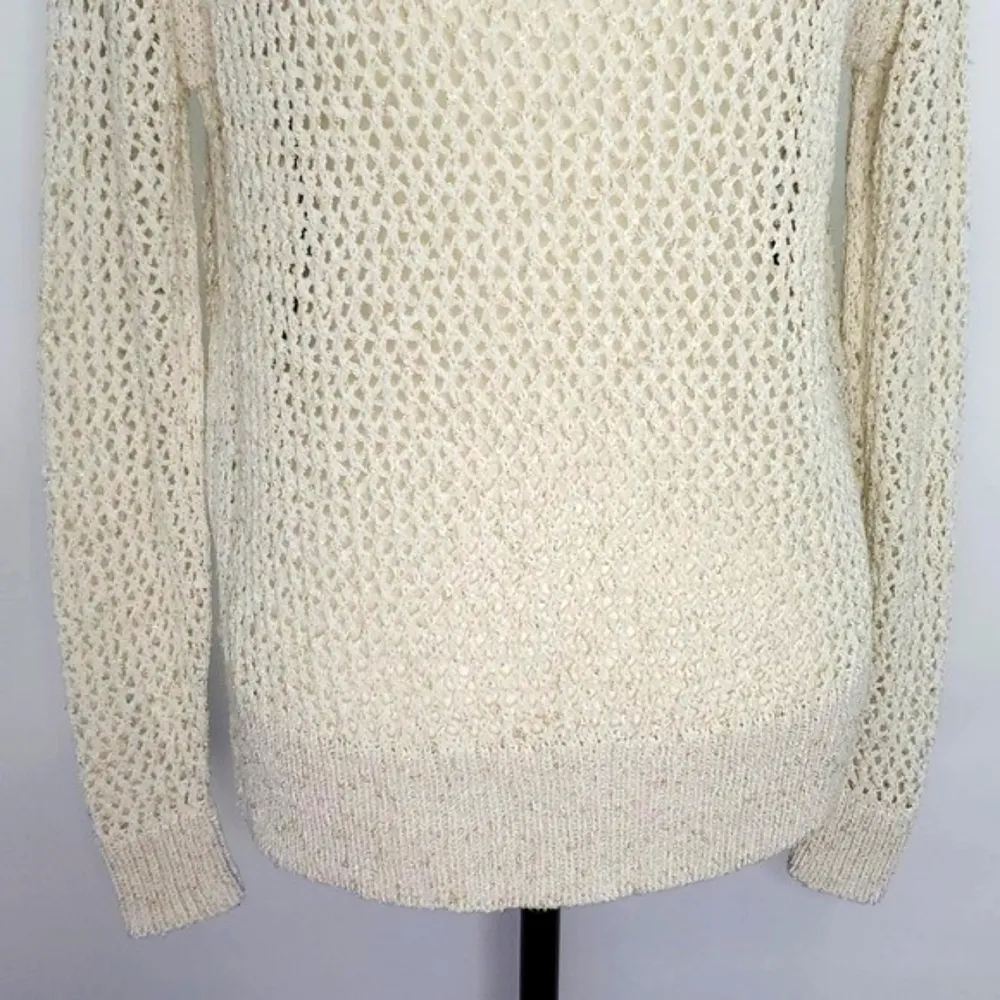 NWT All Saints‎ Mesh Metallic Crew Sweater - Image 3