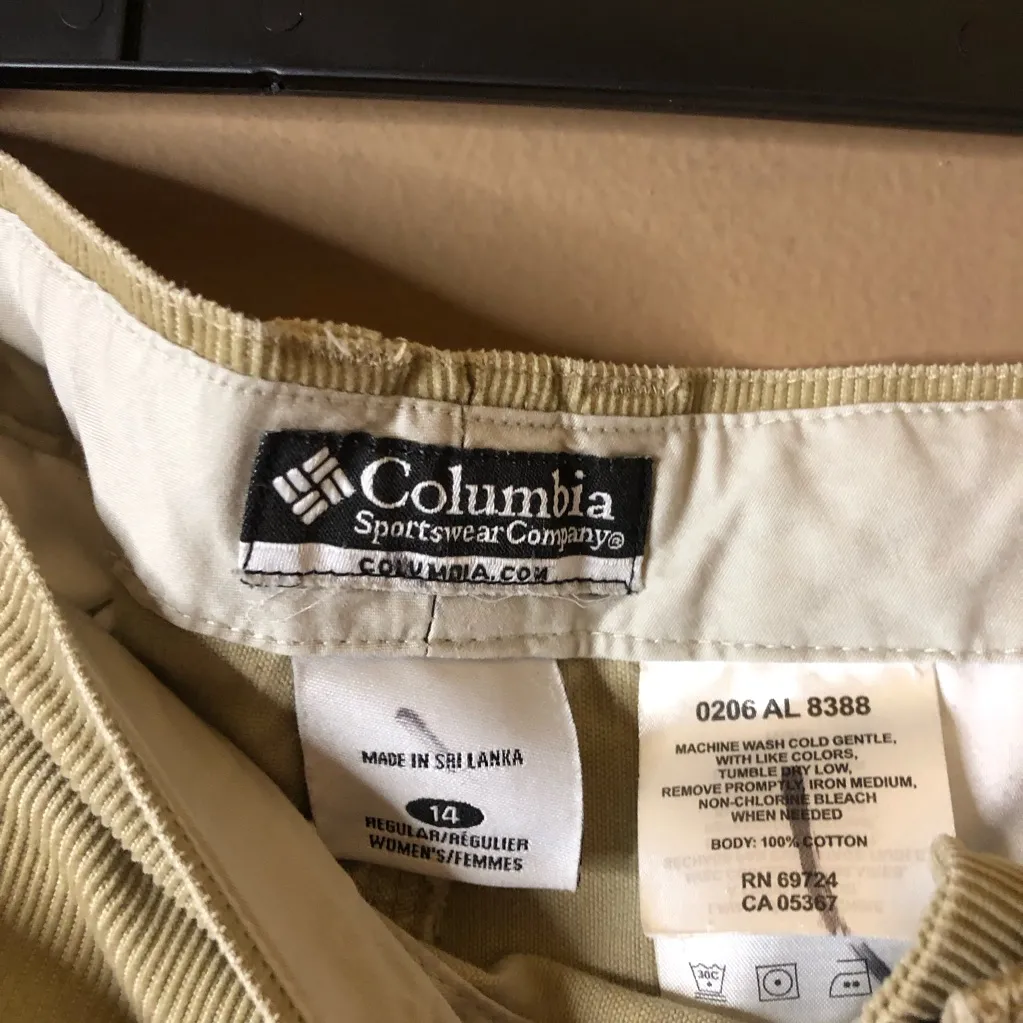 Columbia Edgewater Corded Chino‎ Corduroy Pants Tan Khaki women’s size 14 - Image 7