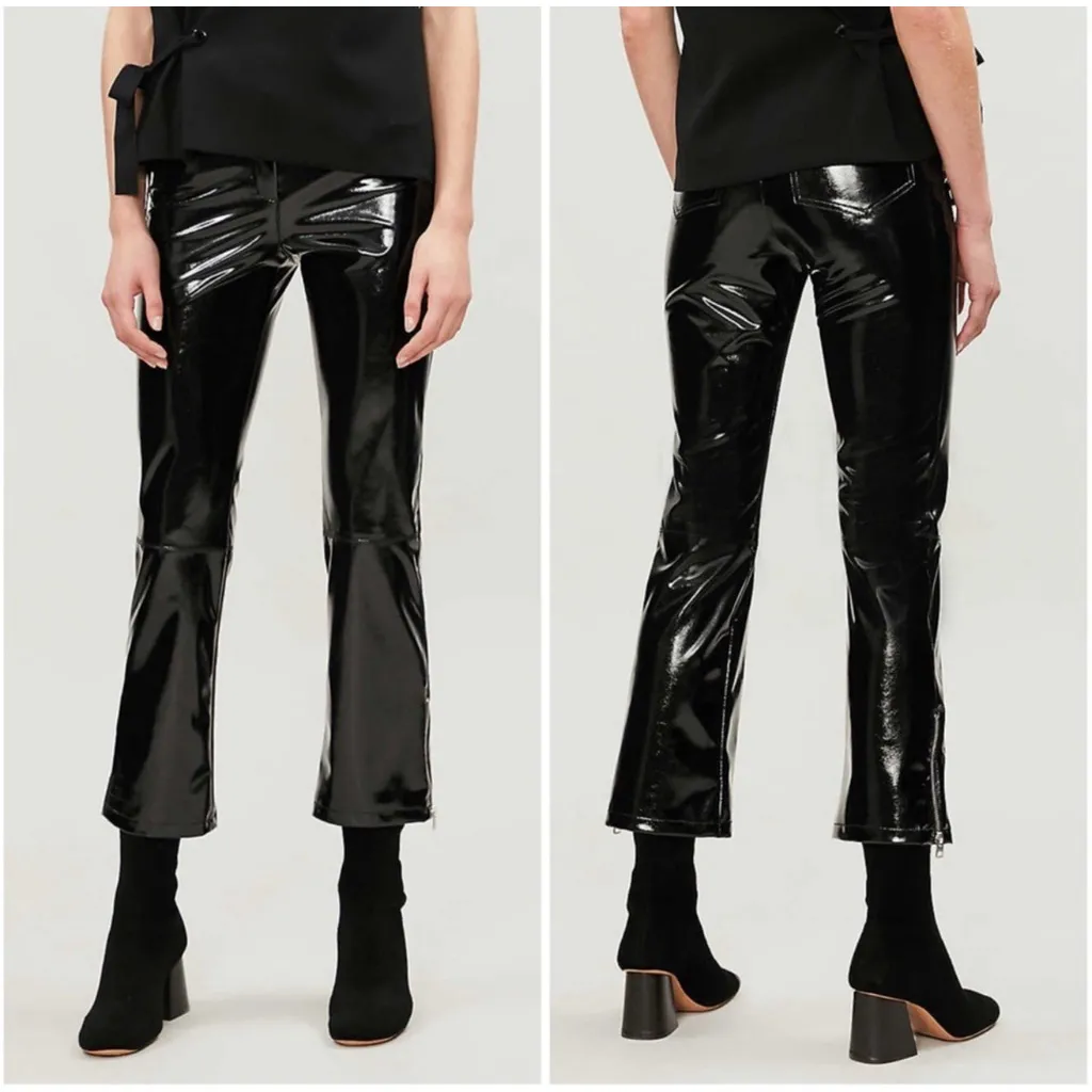 Maje Paveli Zippered Cuffs PVS Black Ankle Pants NWT Size 34/0/XS Mid Rise - Image 3