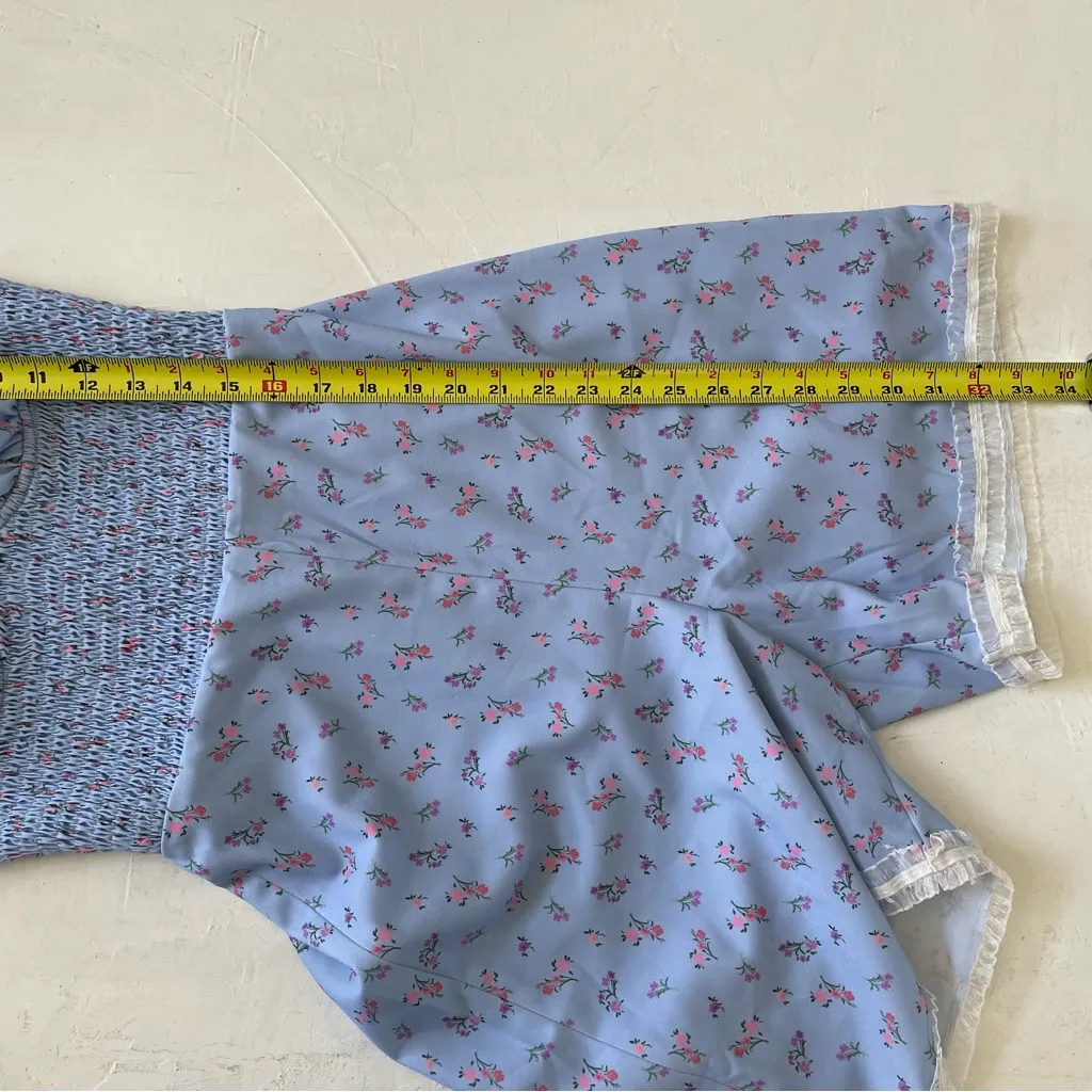 House Of CB ‘Lana’ Jumpsuit Romper Blue Floral Small (Shortened) Size S - Image 8