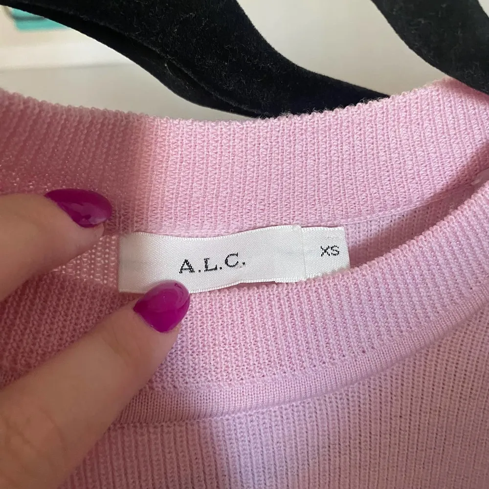 A.L.C. High Neck Long Sleeve Rib Knit Sweater Pink Size XS - Image 46