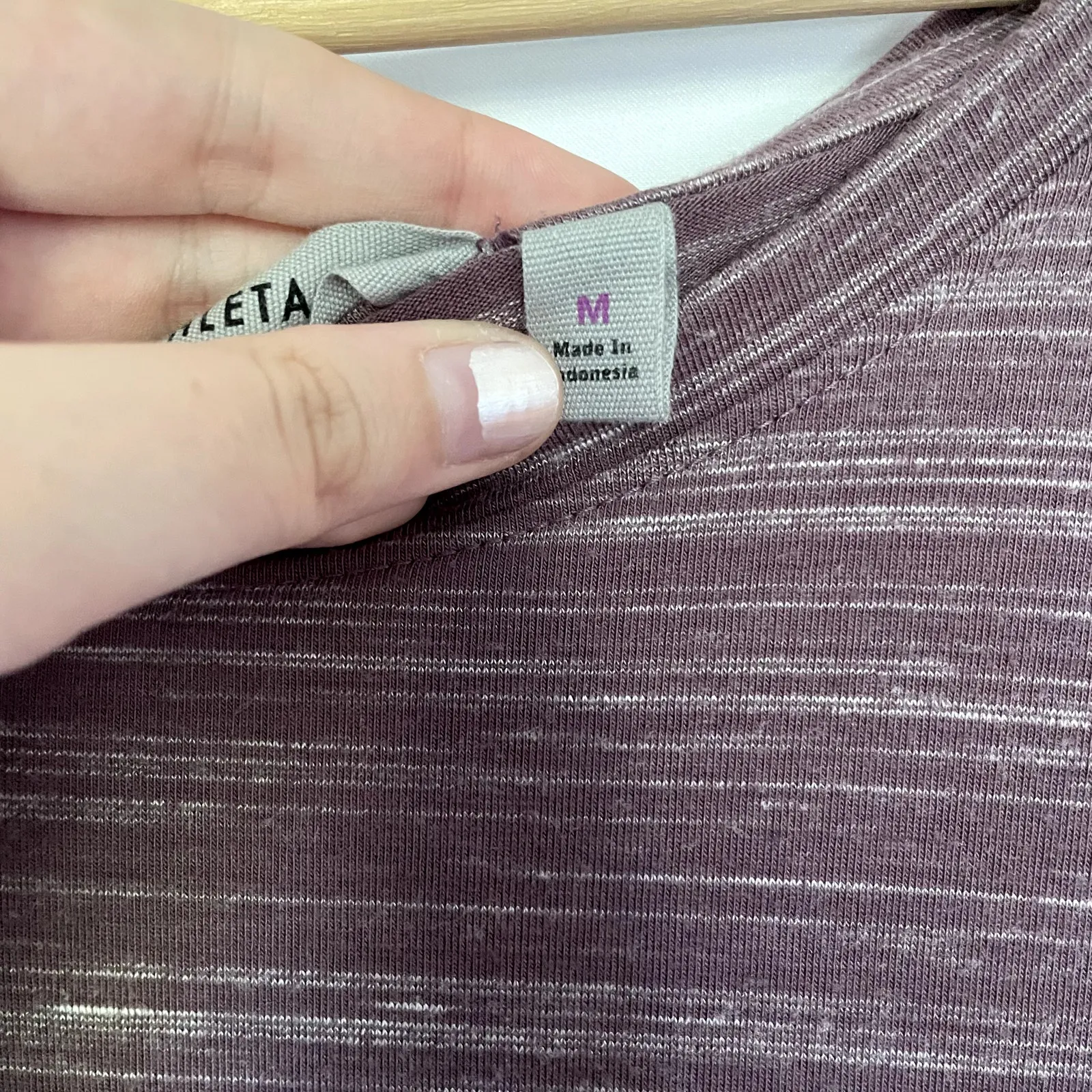 Athleta heathered purple maternity dress women's size medium long sleeves - Image 4