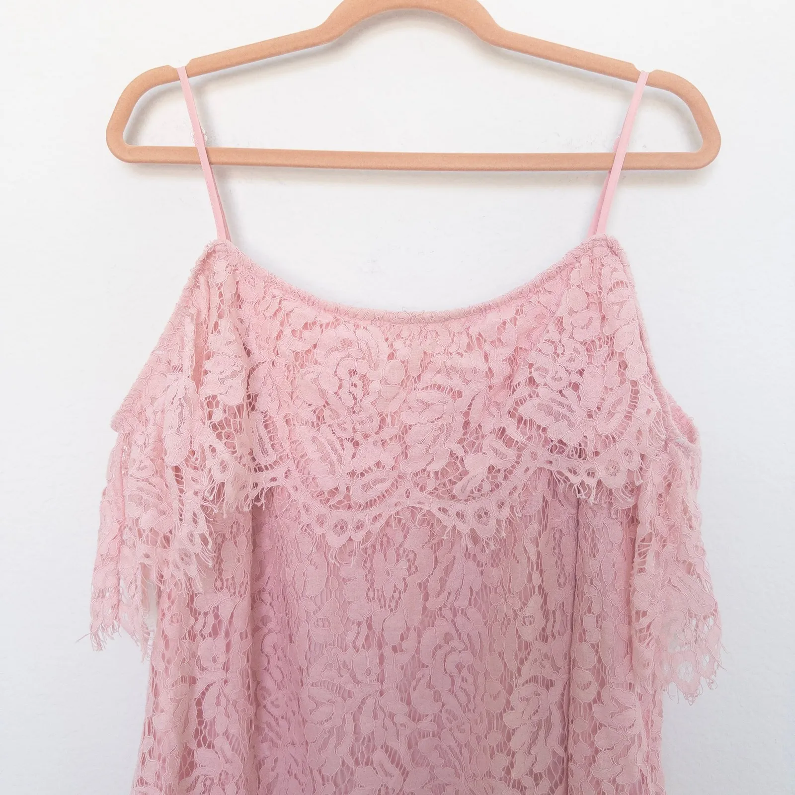 Womens Lace Top Size XXL Pink Off Shoulder Coquette Romantic Soft Girl Summer‎ - Image 6