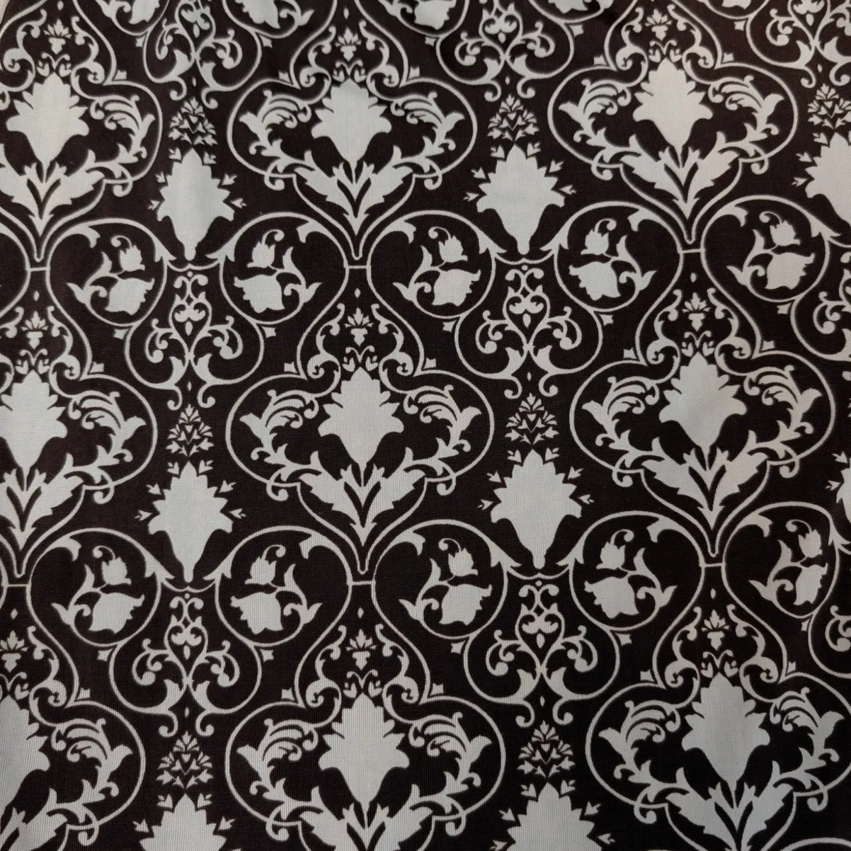 Y2K Vintage Jersey Knit Floral Print Skirt Brown and Cream Size Small - Image 5