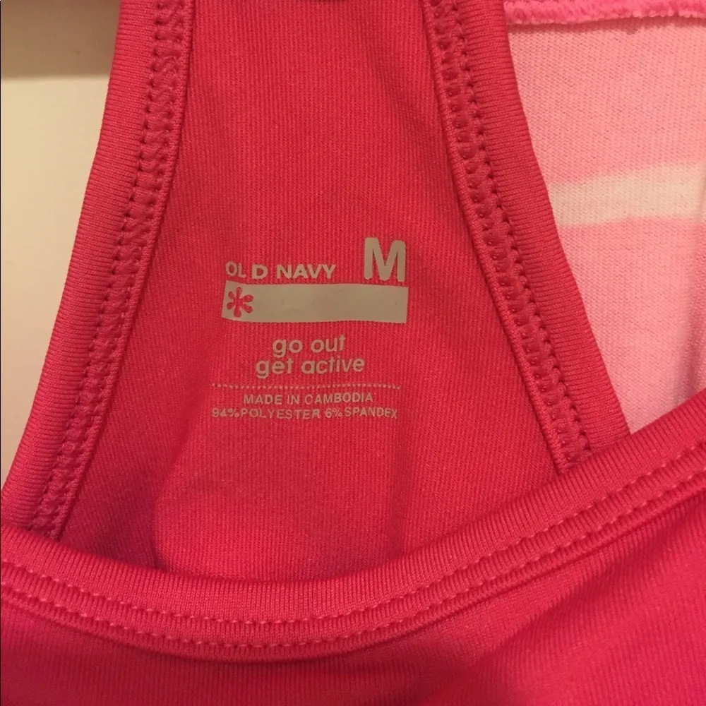 Old Navy Pink Workout Tank With Built-In-Bra. NWOT - Image 2