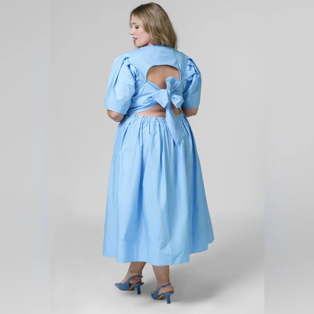 Tanya Taylor Adelaide Dress in Light Blue, Plus Size 3X (22-24) New w/Tag $495 - Image 4