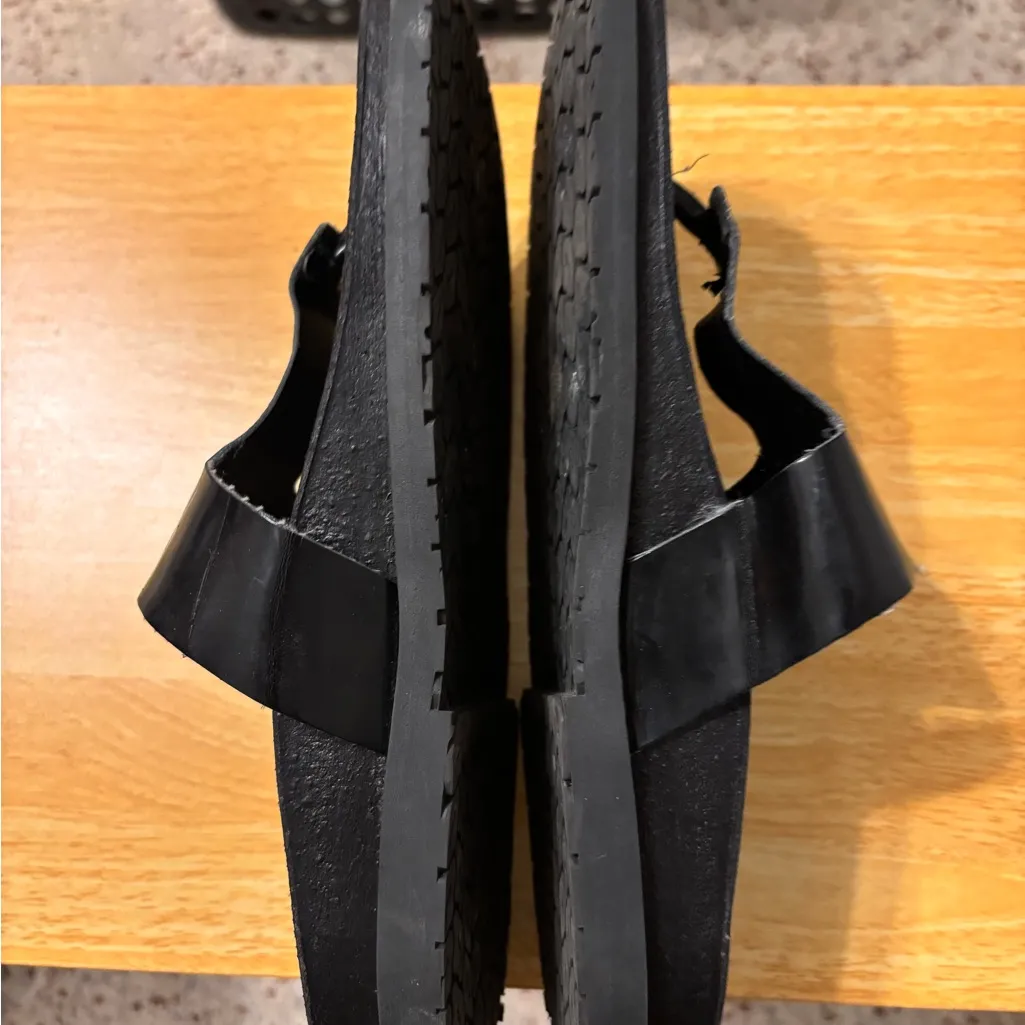 Zara trafaluc leather thong sandals black 8.5 - Image 7