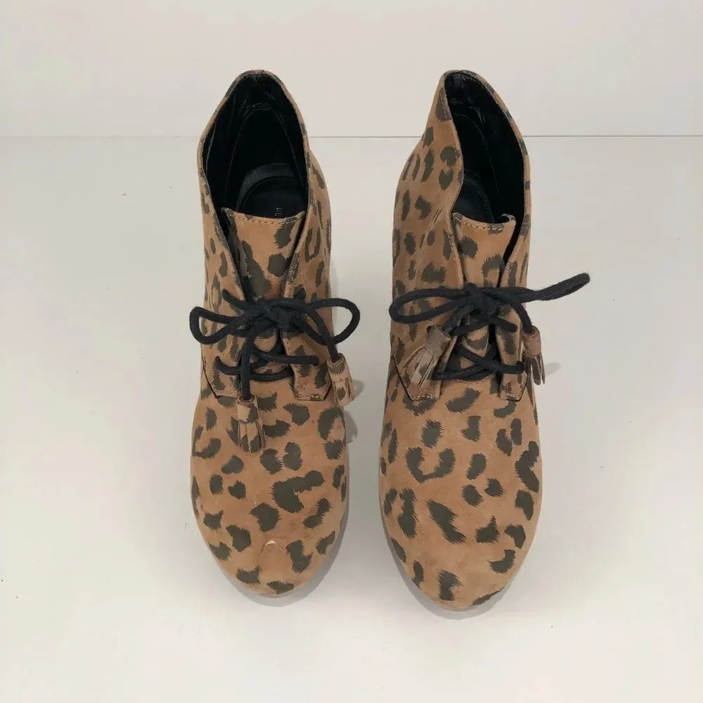 Rebecca Taylor Leone Leopard Print Heeled‎ Booties - Image 3