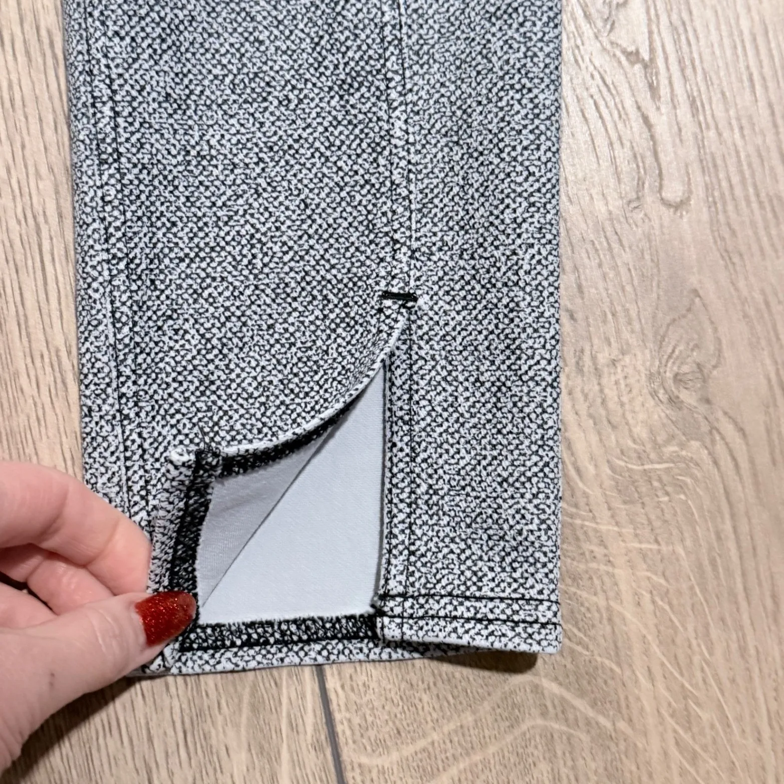 Lysse New York Womens L Large Pull On Textured Knit Slim Leg Ankle Pants Legging - Image 2