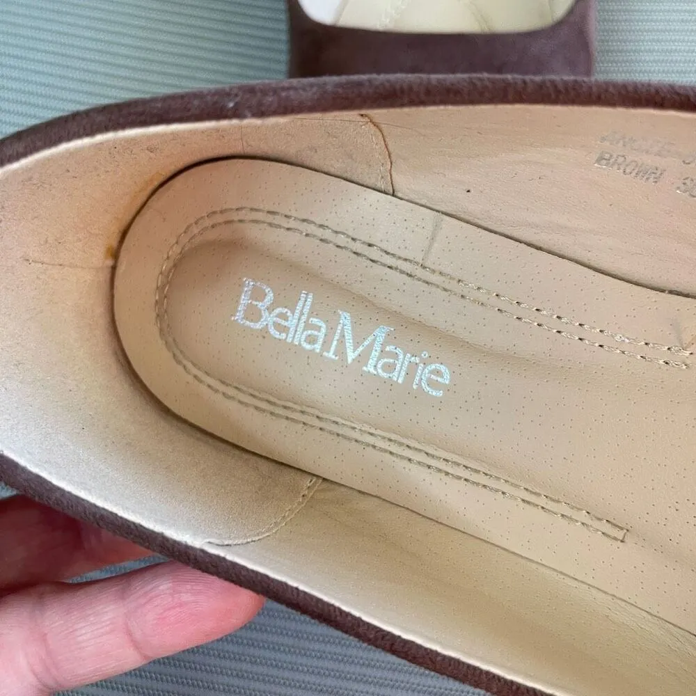 BELLA MARIE Angela Brown Suede Pointed Toe Ballet Flats,‎ 9M - Image 7