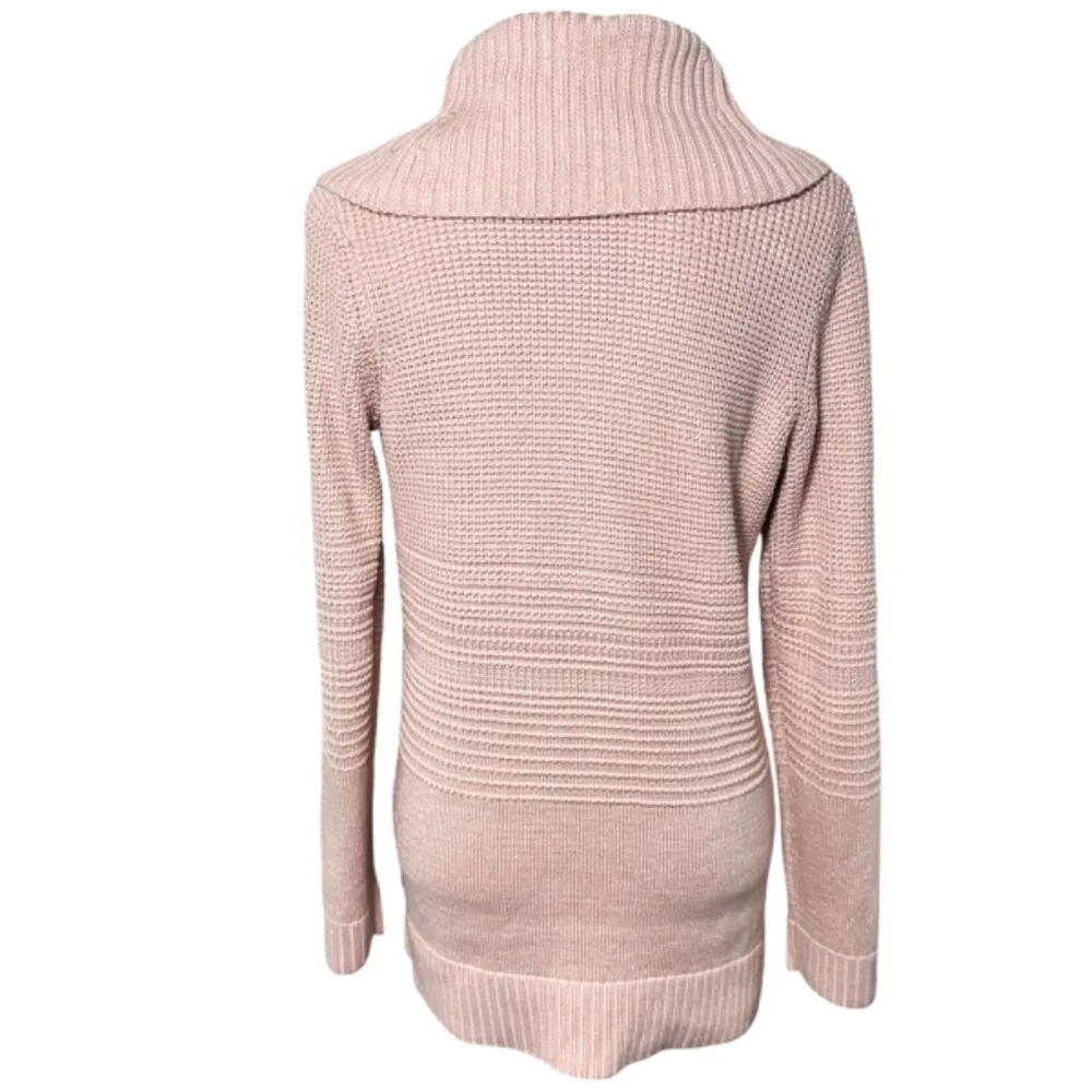 Calvin Klein Women's Pink Cowl Neck Sweater, Size Small - Image 4