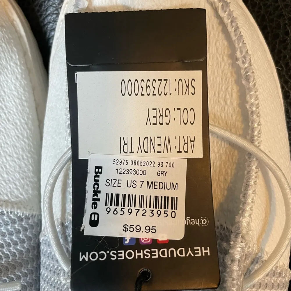 Hey Dude Wendy Tri Stretch Women’s Casual Shoes Grey Size 7 New with Tags - Image 8