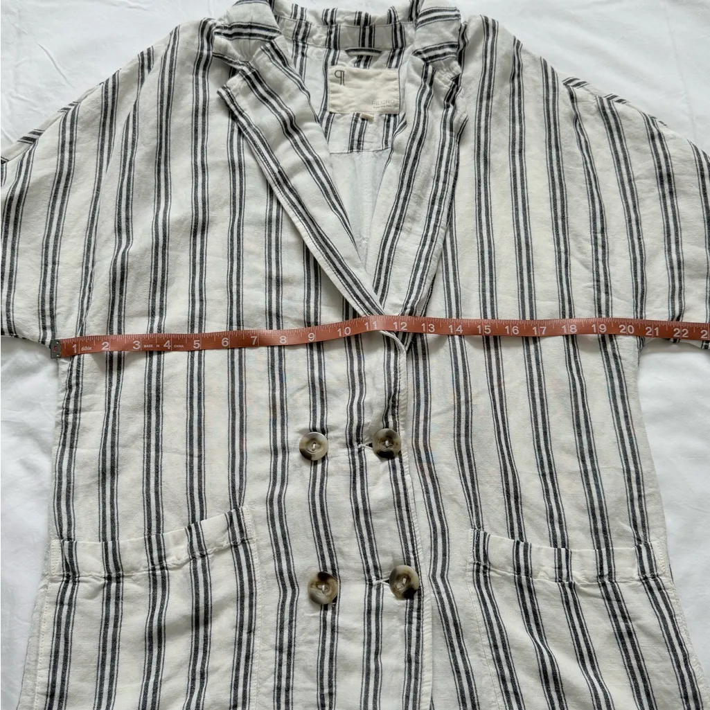 Pilcro by Anthropologie Striped Blazer Women’s S Double Breasted Casual - Image 10