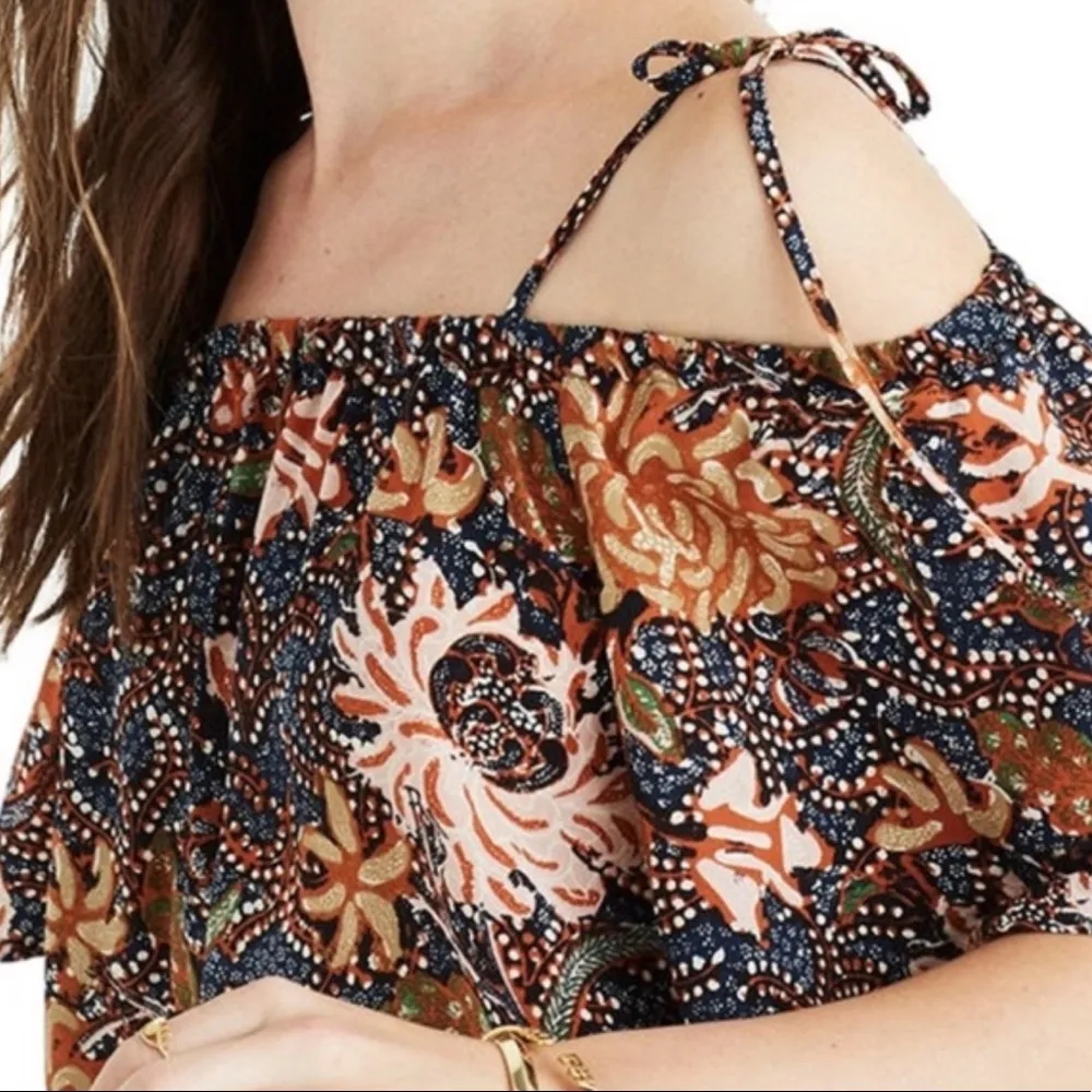 Madewell Silk Cold Shoulder Top - Image 3