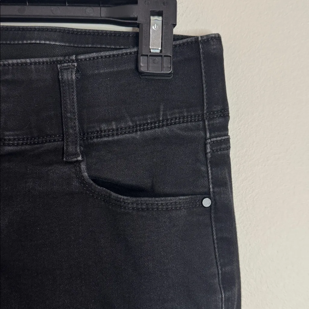 Nine West Black Double Button Wide Flattering Waist Straight Skinny Jeans sz 10 - Image 6