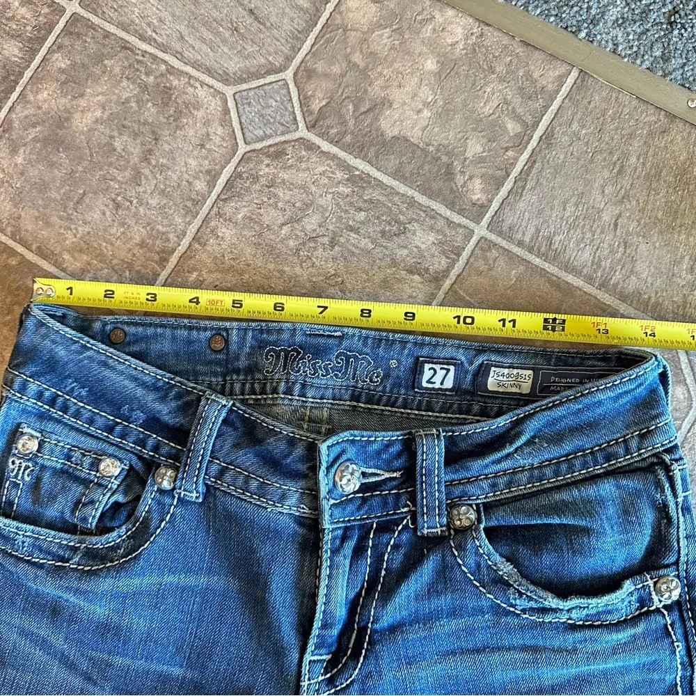 Miss Me Designer Skinny Jeans Plain Button Flap Pockets - Image 10