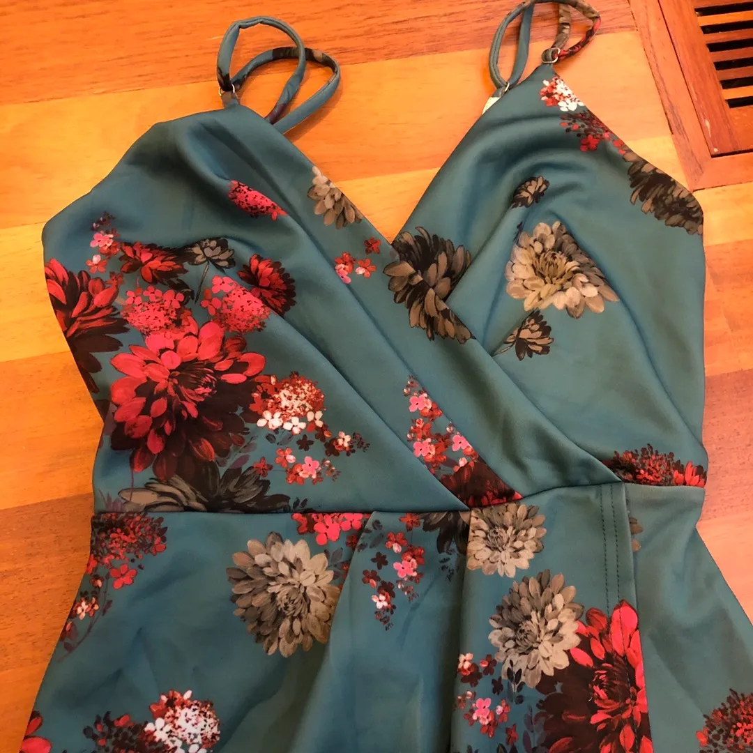 NWT Scuba Floral Dress Multi Size XS - Image 5