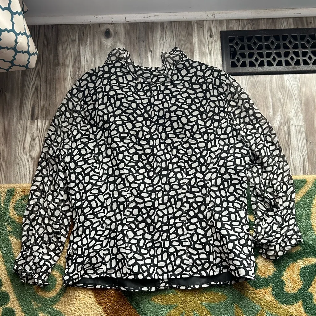 Ice Monochrome Patterned Blouse Black Size L - Image 3