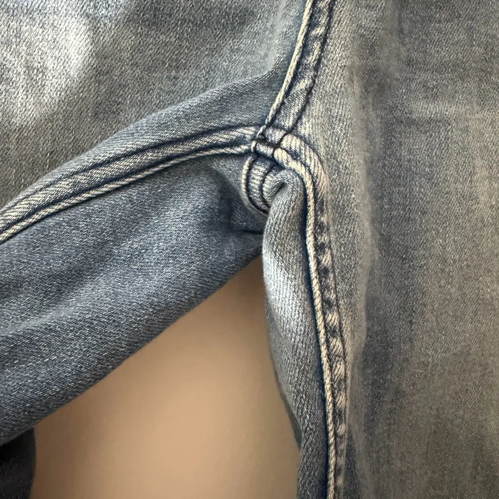 Maeve the Colette Crop High-Rise Wide-Leg Jeans in Bright Blue Wash Size 24 - Image 5