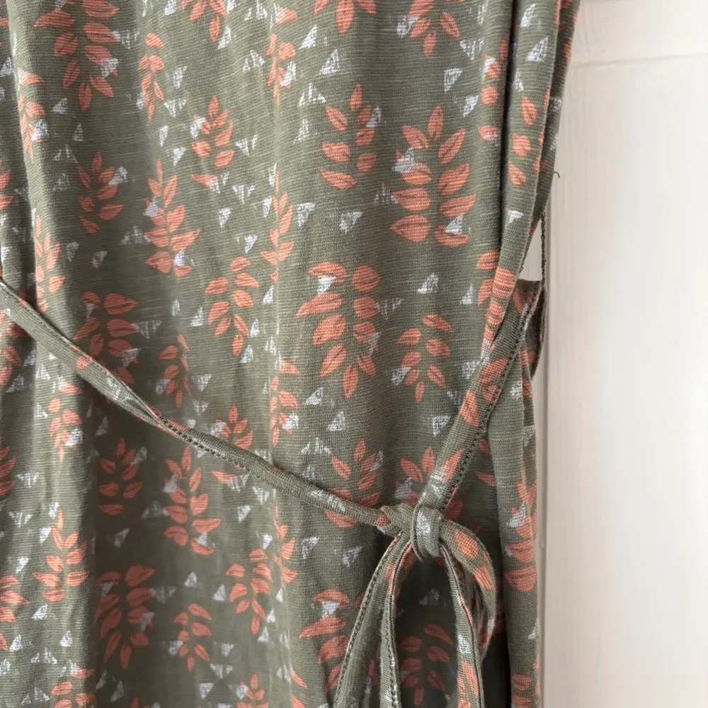 Toad & Co Capellini Dress Dusty Olive Green Found Forest Print Size Small Floral - Image 5