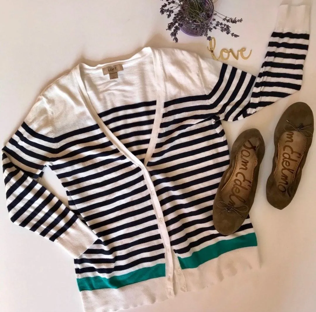 Striped Preppy Cardigan - Image 4