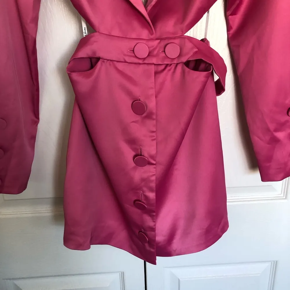 NWT For Love & Lemons Pink Marie Blazer Mini Dress Size M - Image 6