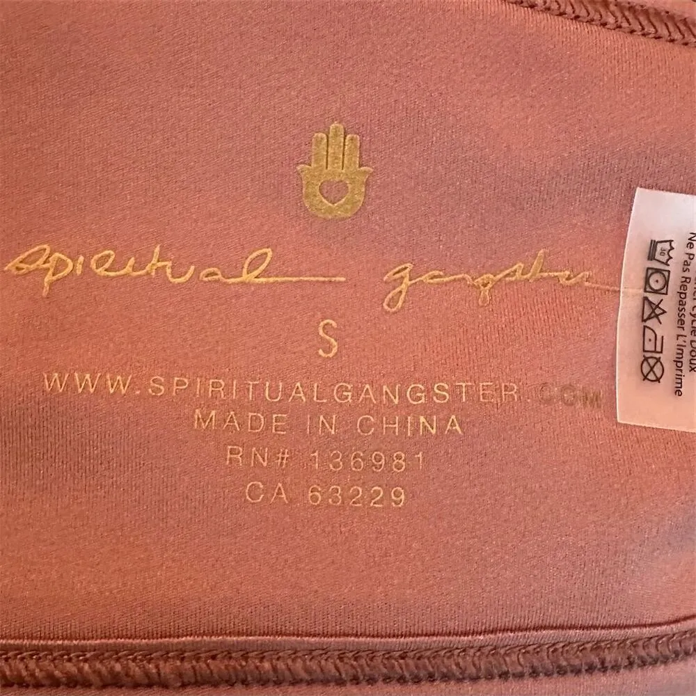 Spiritual Gangster Women's Pink Crochet Inset Sports Bra Size S - Image 8