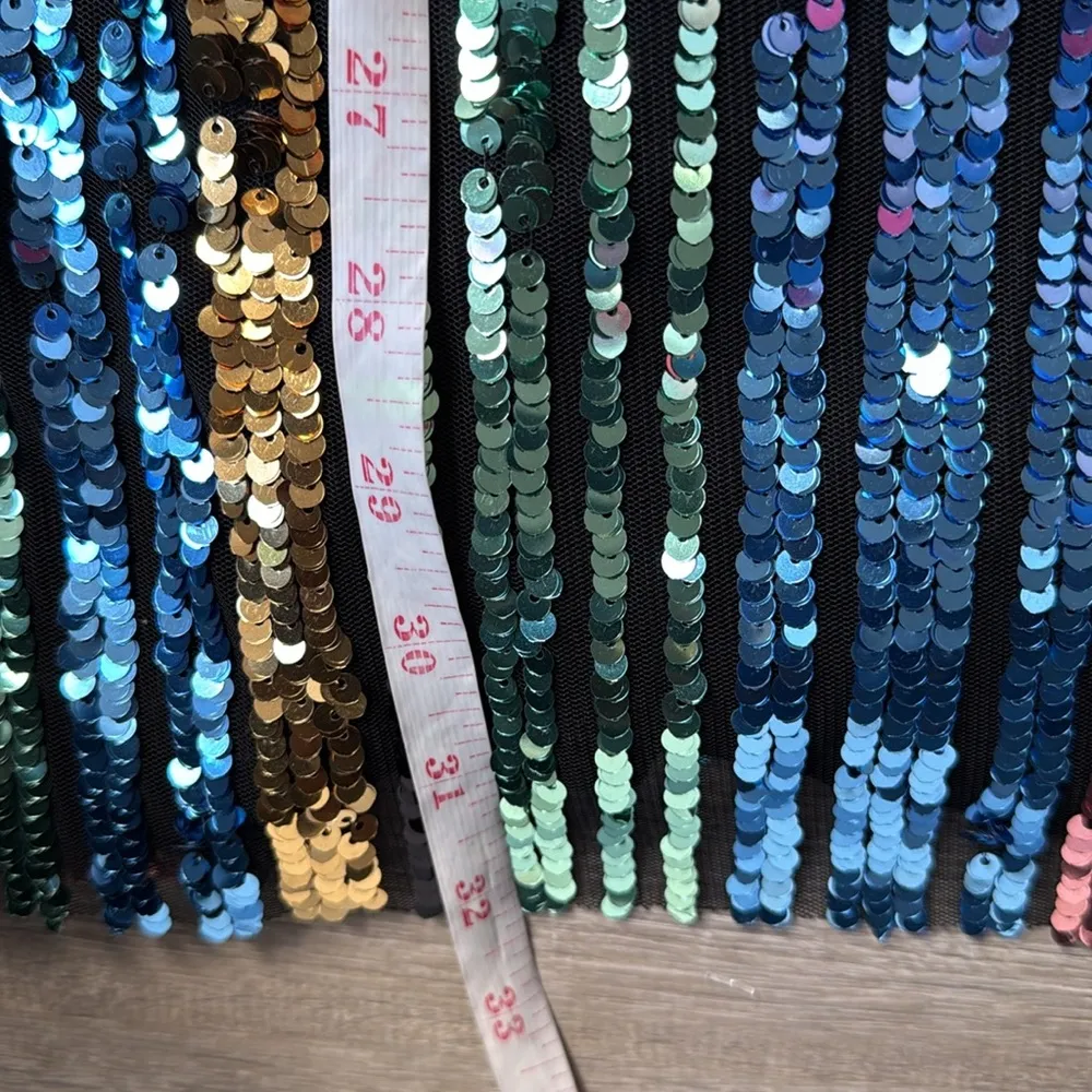 Show Me Your Mumu Vivian Sequin Rainbow Striped Slip Dress Small - Image 11