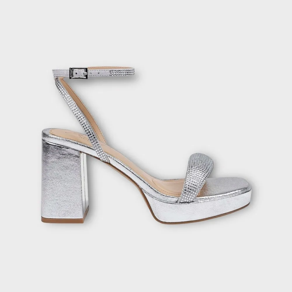 Jewel Badgley Mischka Teddi Platform Block Heels Size 11 - Image 2