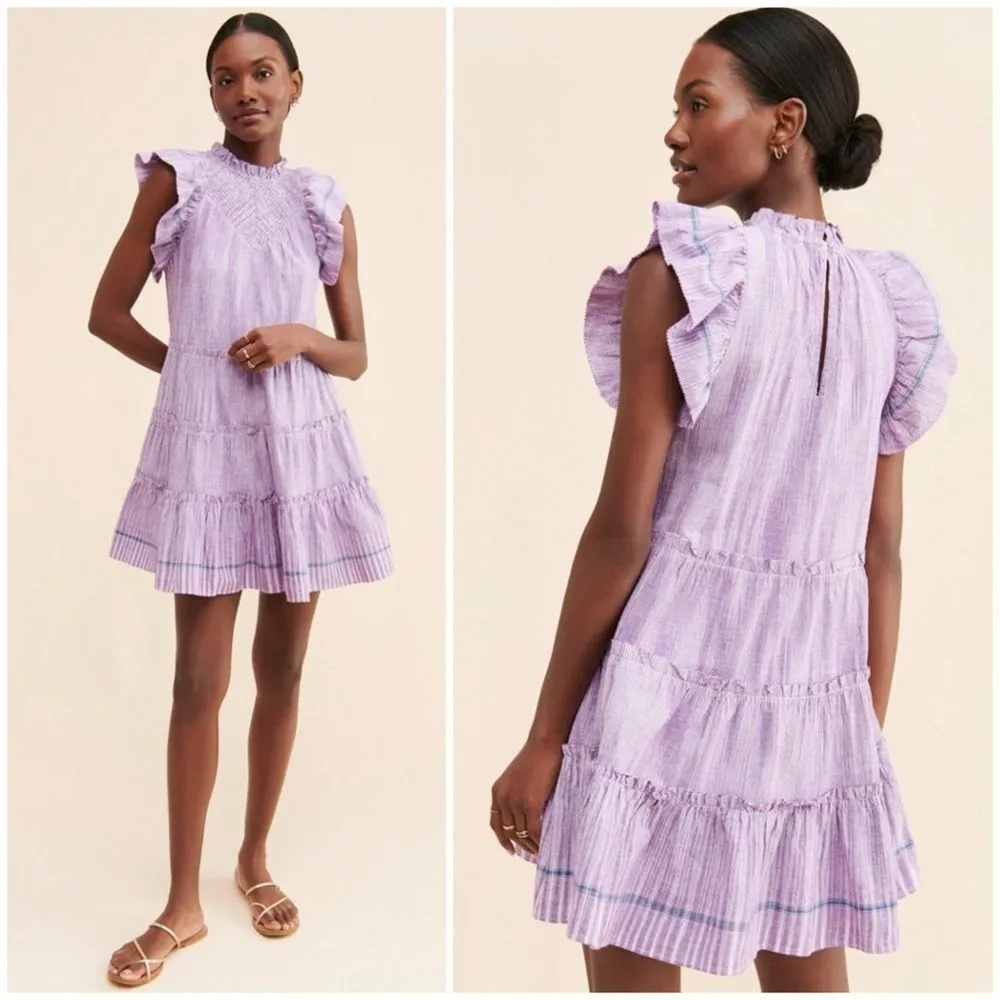 Saylor Amalia Ruffle Flutter Sleeve Dress Size XS - Image 2