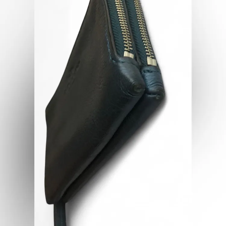 Coach Women’s Blue Double Zipper Wallet With Wrist strap - Image 8