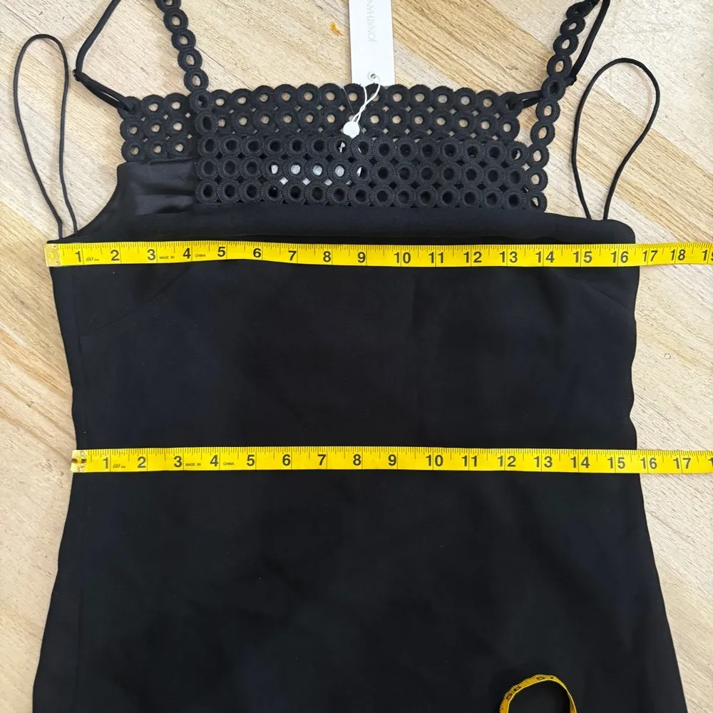 SIMIKHAI Marlie Crochet Ring Mini Dress in Black NWT Size 4 - Image 10