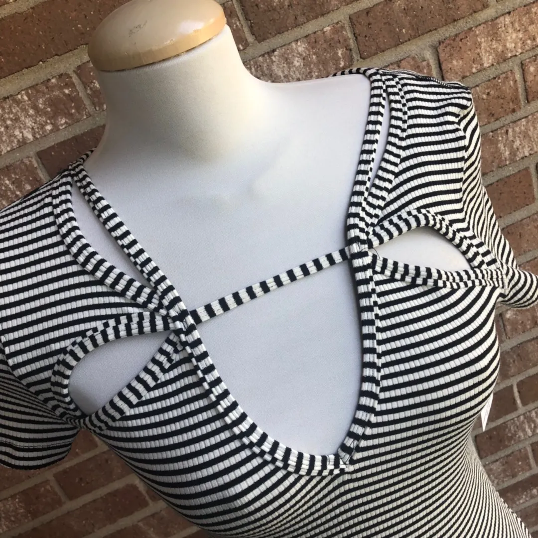 Striped Top With Decorative Cutouts - Image 4