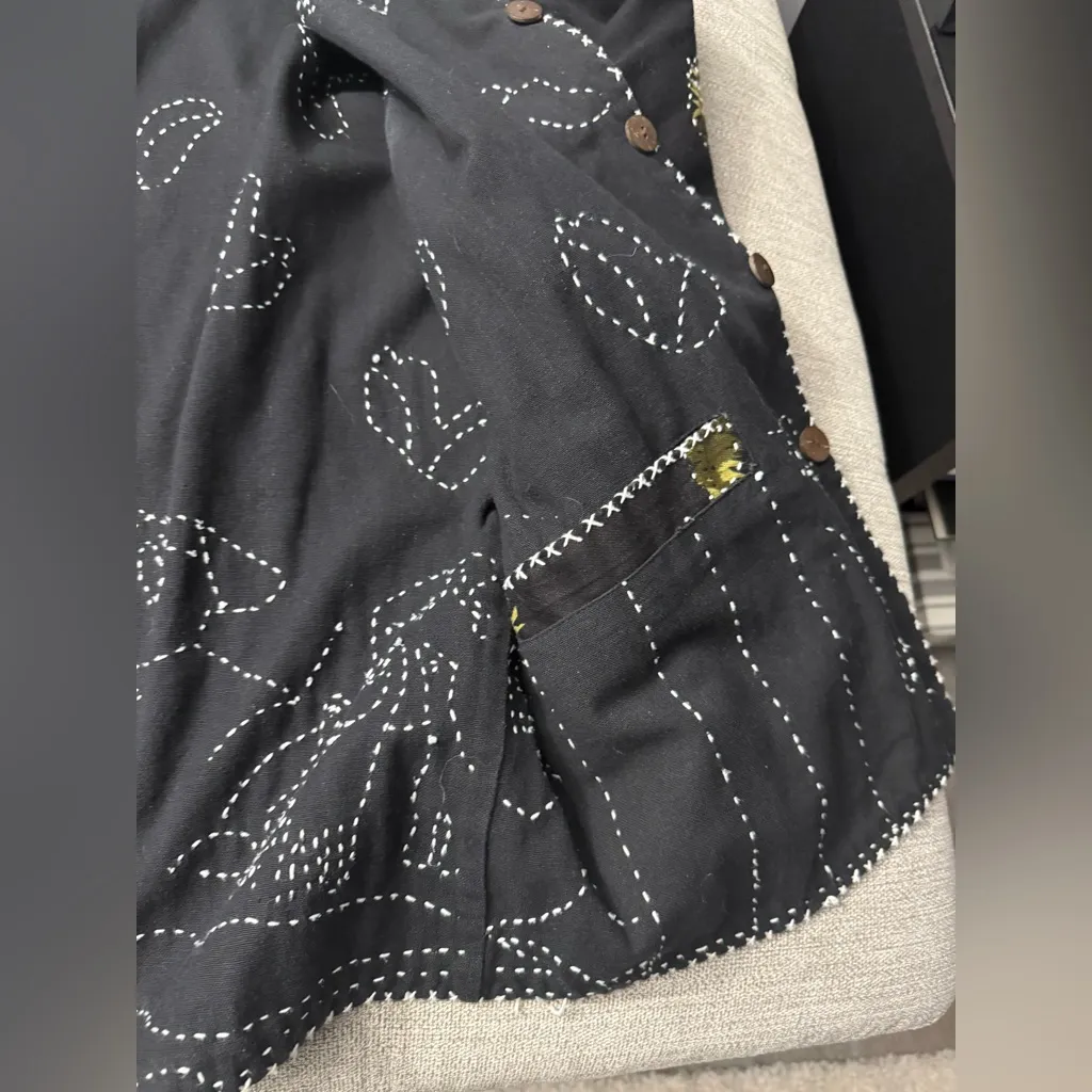 VTG Sam Hilu’s Classics Handcrafted Safari Giraffe Animal Print Shirt Cotton L Black Size L - Image 7