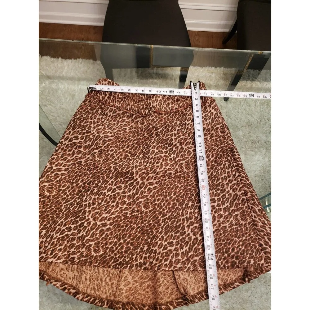 ECI Womens Brown Leopard Print Polyester Flat Front Casual Pencil Skirt Size 16W - Image 8