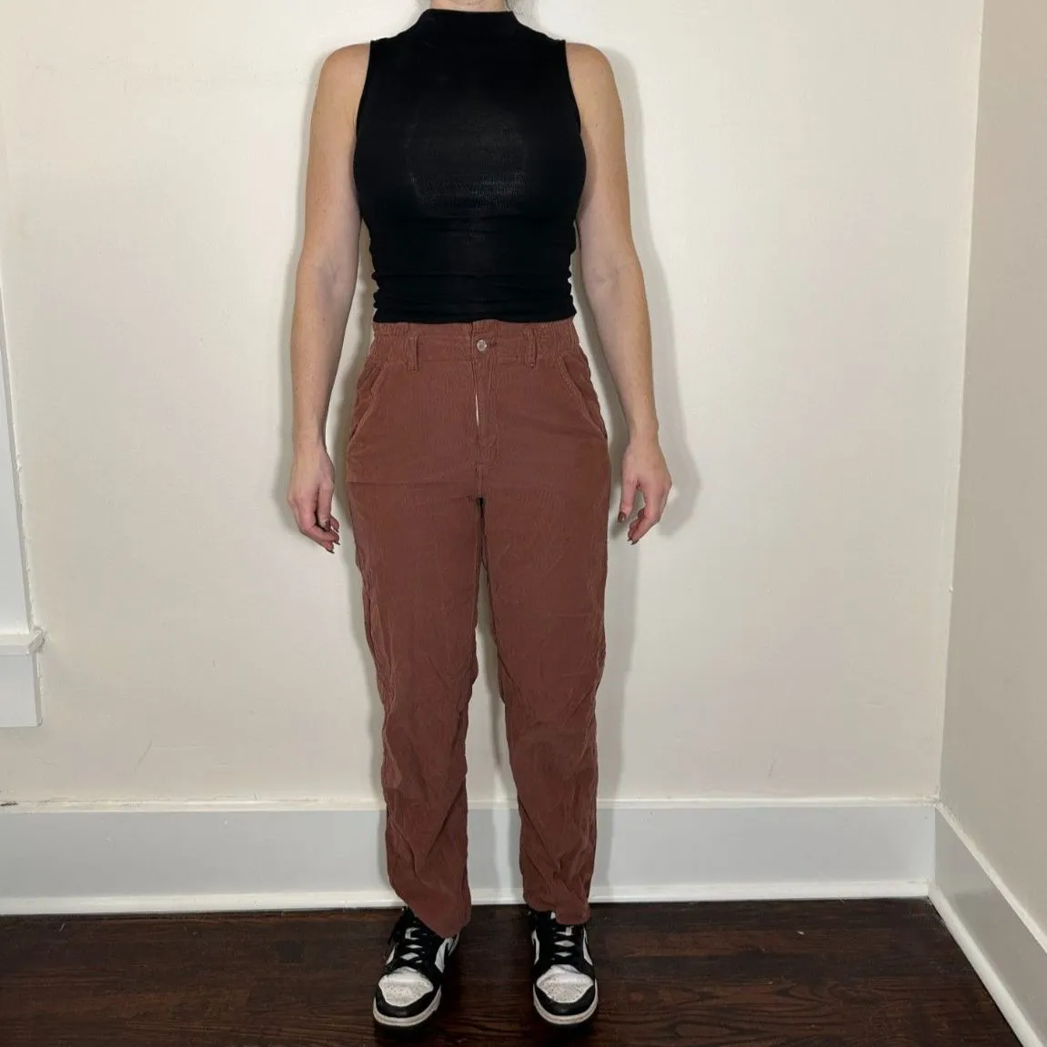 American Eagle Mauve Paperbag Pant Size 6 Short Red - Image 3